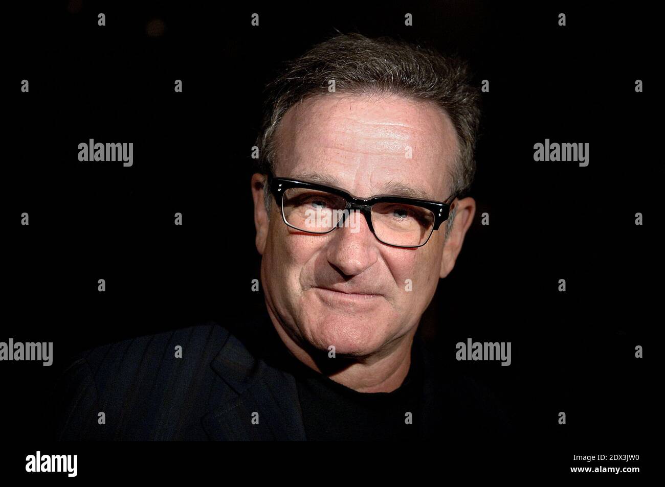 US actor Robin Williams has been found dead, aged 63, in an apparent suicide, California police say Monday August 11, 2014. Marin County Police said he was pronounced dead at his home shortly after officials responded to an emergency call around noon local time. Williams was famous for films such as Good Morning Vietnam and Dead Poets Society and won an Oscar for his role in Good Will Hunting; File photo : Robin Williams attends the Kennedy Center awards 2007 Mark Twain Prize for American Humor to honor actor and comedian Billy Crystal in Washington, DC, USA on October 11, 2007. Photo by Olivi Stock Photo