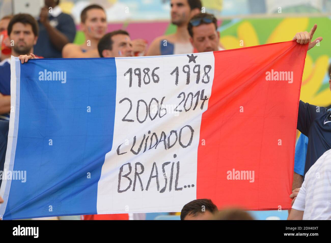 Atmosphere during Soccer World Cup 2014 1/4 of Final round match France vs Germany at Maracana Stadium, Rio de Janeiro, Brazil on July 4, 2014. Germany won 1-0 . Photo by Henri Szwarc/ABACAPRESS.COM Stock Photo