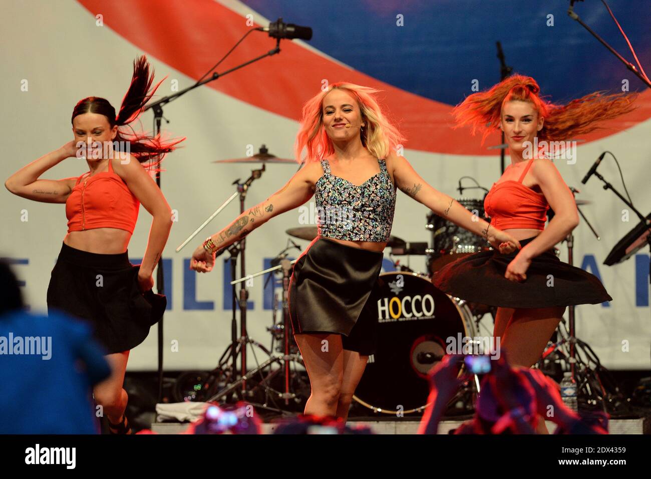 Alizee performs live on stage during 'RFM Summer Live 2014' in Levallois-Perret, France on July 4, 2014. Photo by Nicolas Briquet/ABACAPRESS.COM Stock Photo