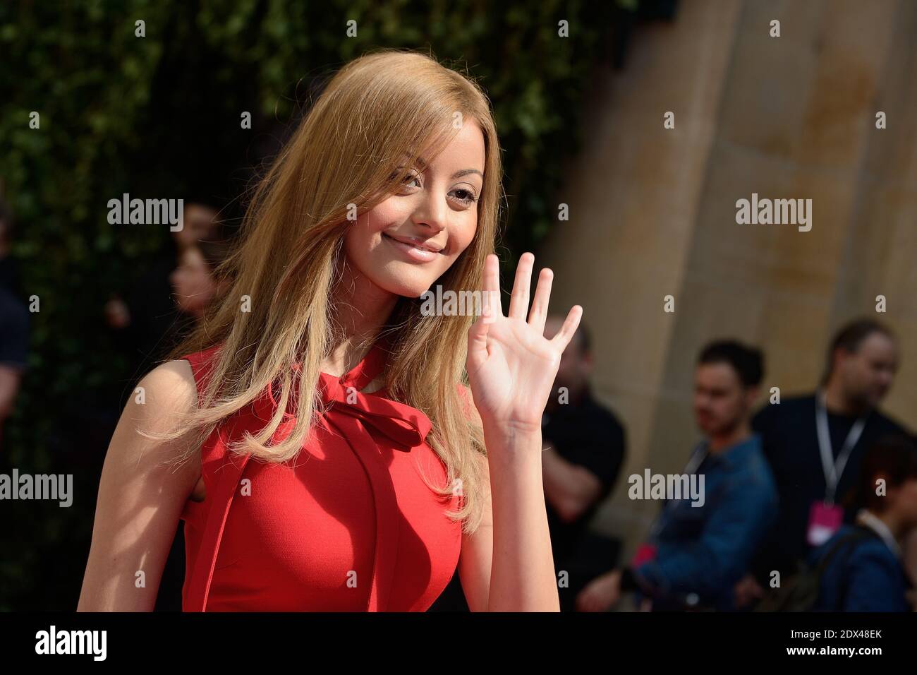 Zahia Dehar attending Schiaparelli's Fall-Winter 2014/2015 Haute
