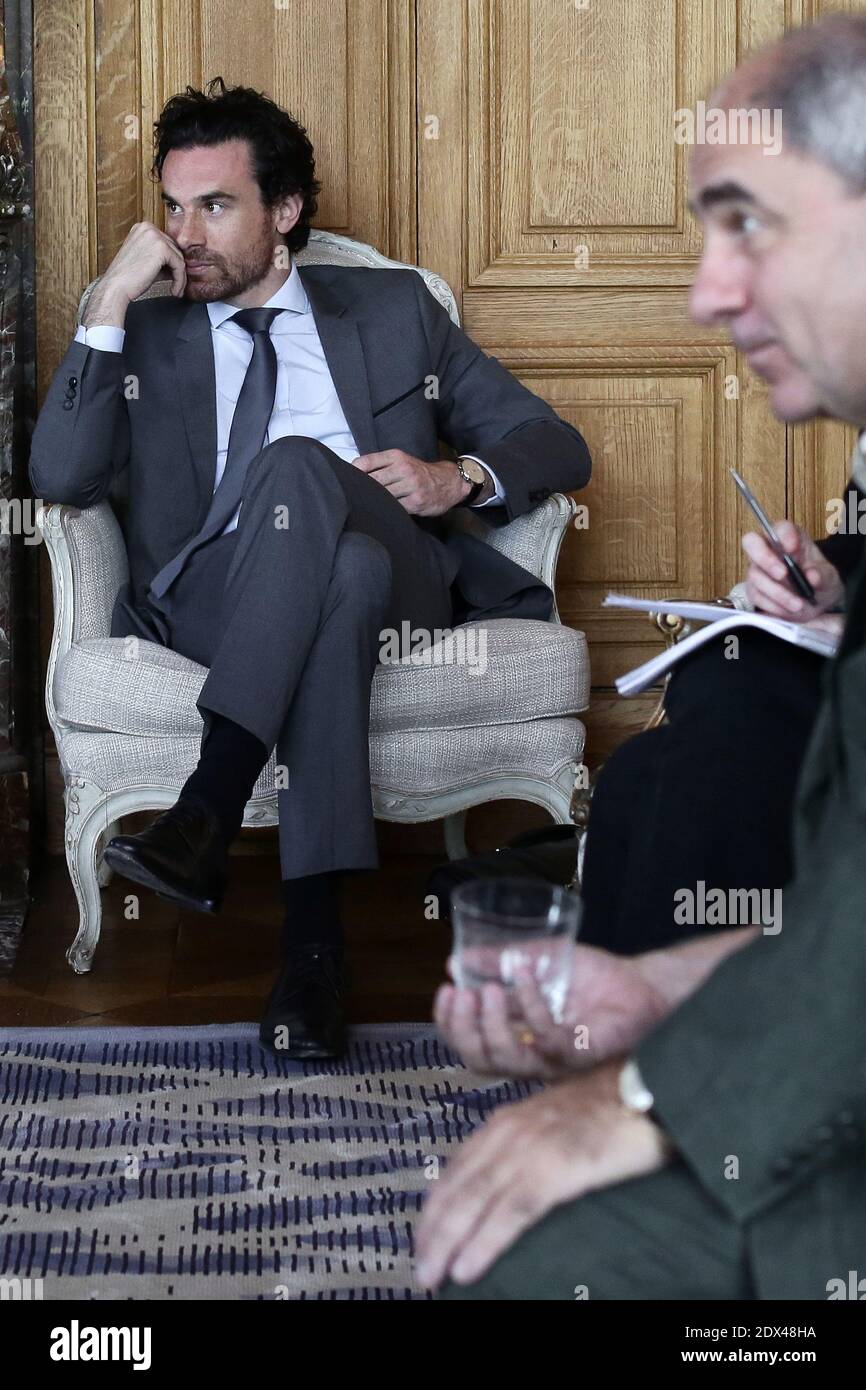 Exclusive - Mathias Vicherat and Jean-Louis Missika are pictured in the  office of Paris Mayor before