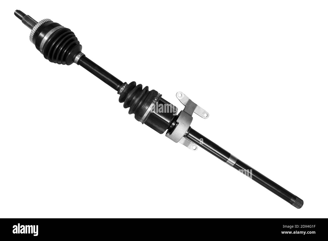 new drive cv joint rotation of the car wheel on a white background