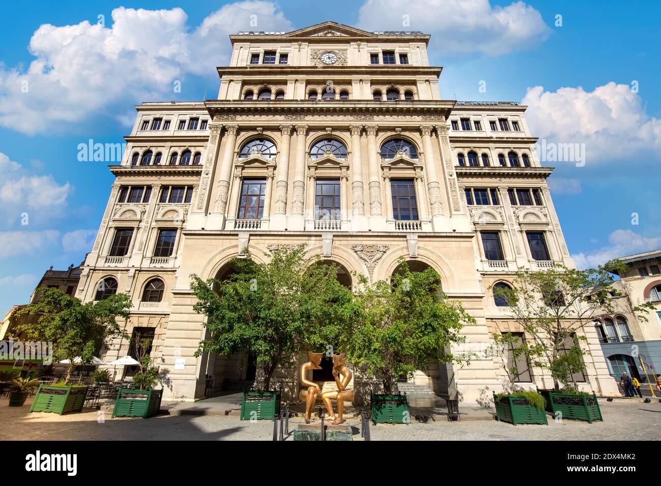 Havana, Cuba-11 February, 2020: Famous San Francisco Square (Plaza de San Francisco de Asis) in Old Havana, named after the nearby Franciscan convent Stock Photo