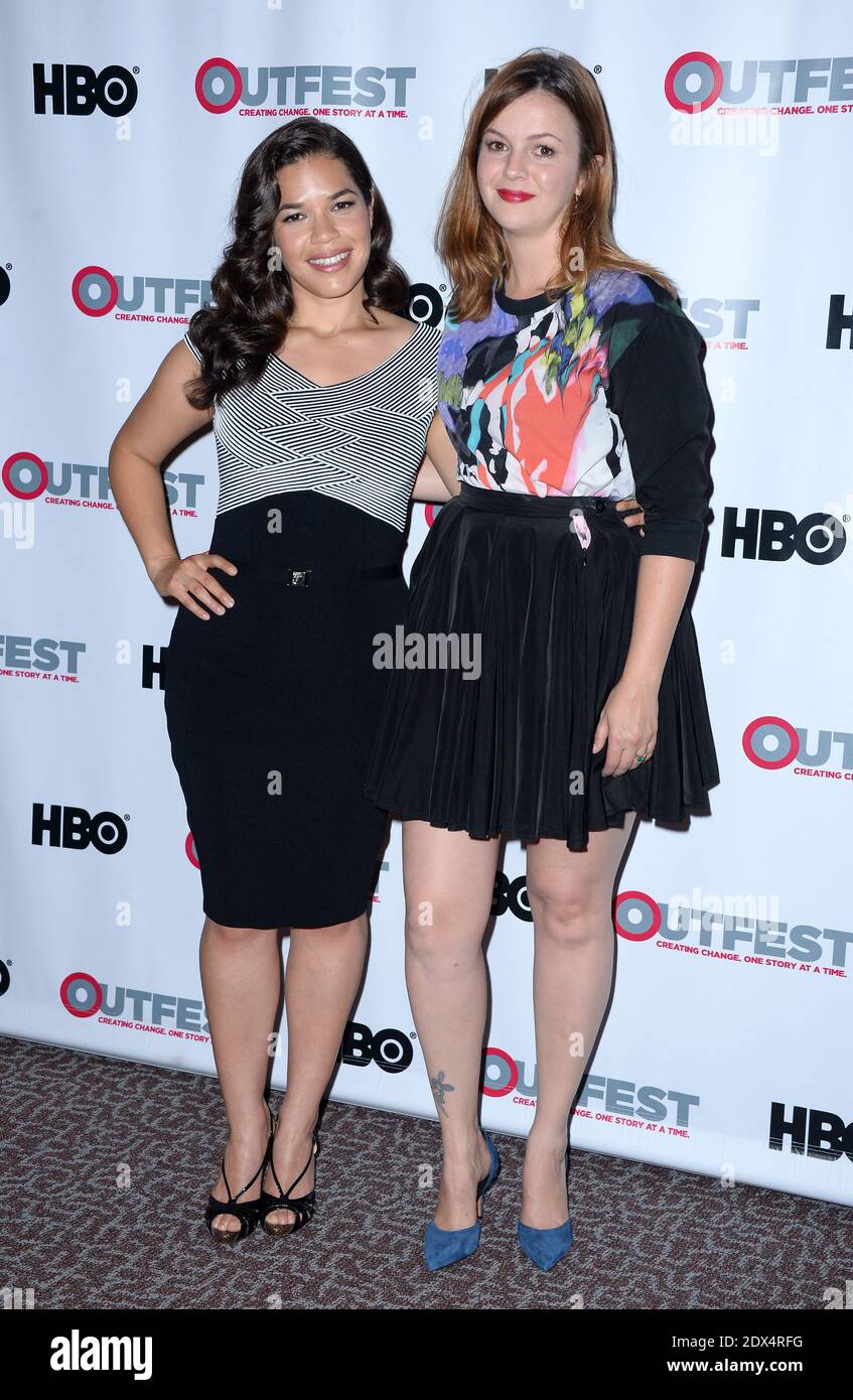 America Ferrera and Amber Tamblyn attend the 2014 Outfest Los Angeles