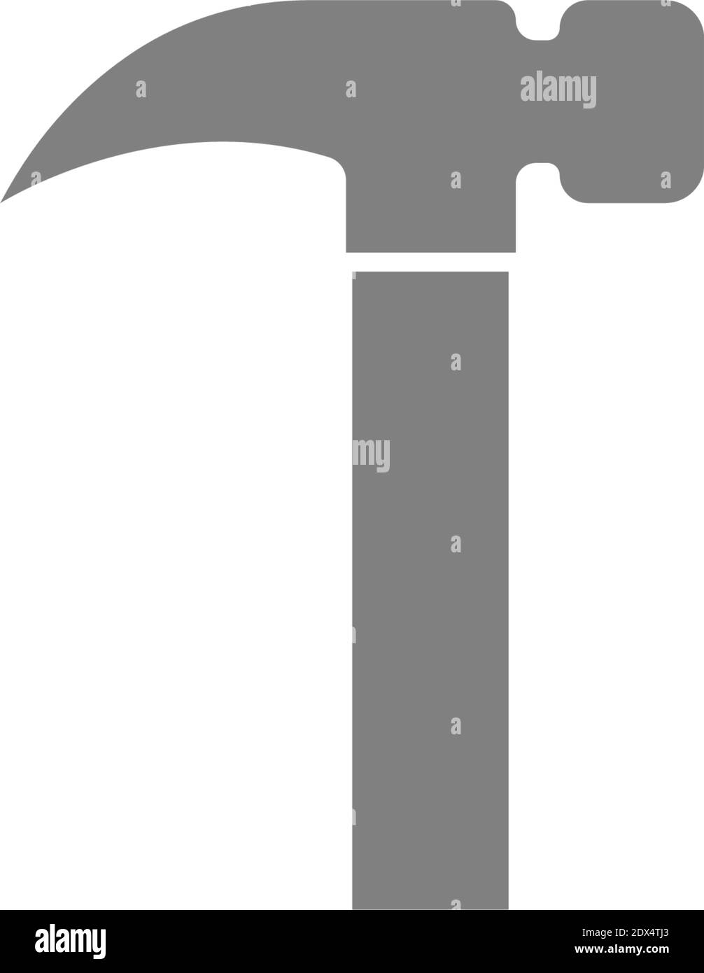 Letter I and hammer combination icon logo design vector Stock Vector