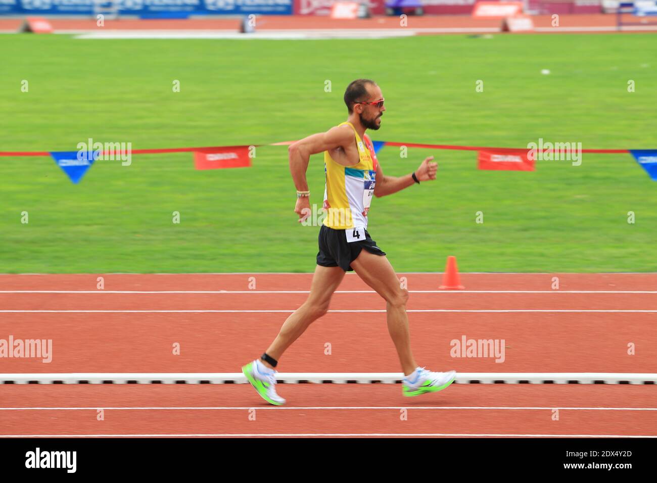 Yohann Diniz during the Elite French Championships 2014, at the Georges-Hebert Stadium, in Reims, France, on July 13, 2014. Photo by Pasco/ABACAPRESS.COM Stock Photo