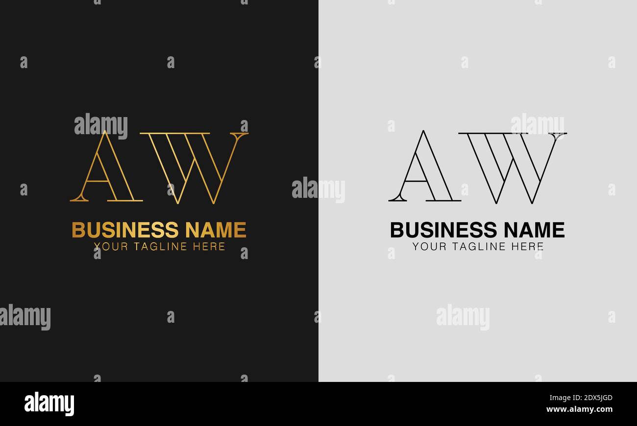 Modern AW Logo Design for business and company identity. Creative AW letter  with luxury concept Stock Vector Image & Art - Alamy