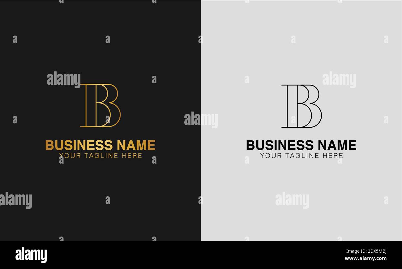 BB B initial  based abstract modern minimal creative logo, vector template image. luxury logotype logo, initial logo. Stock Vector