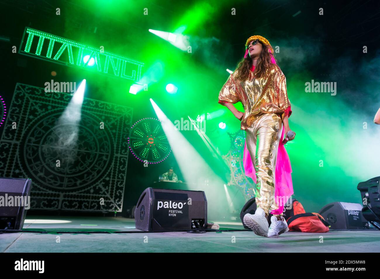 M.I.A. performs in concert in Paleo Festival of Nyon, Switzerland on July  21, 2014. Photo by Loona/ABACAPRESS.COM Stock Photo - Alamy