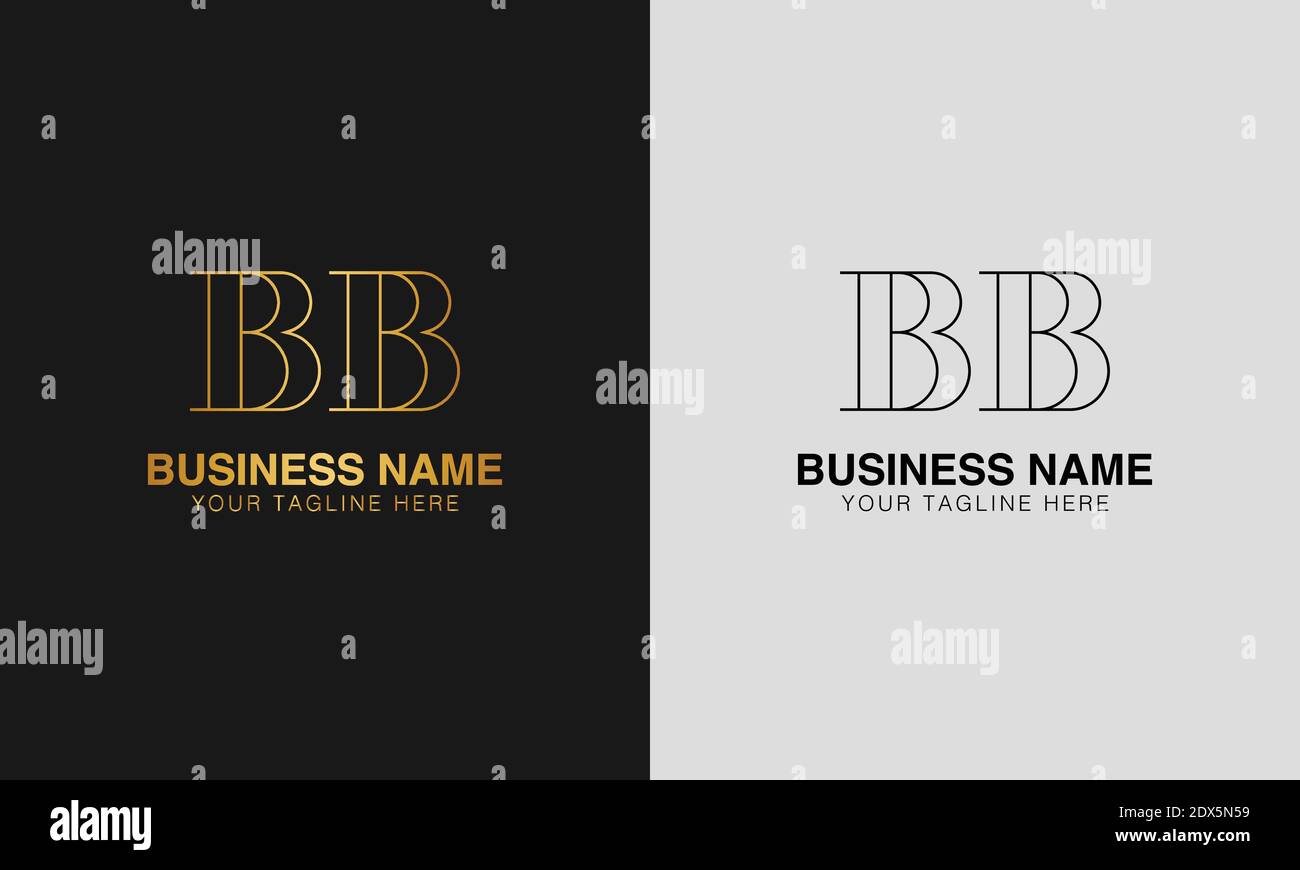 BB B initial based abstract modern minimal creative logo, vector template image. luxury logotype logo, initial logo. Stock Vector