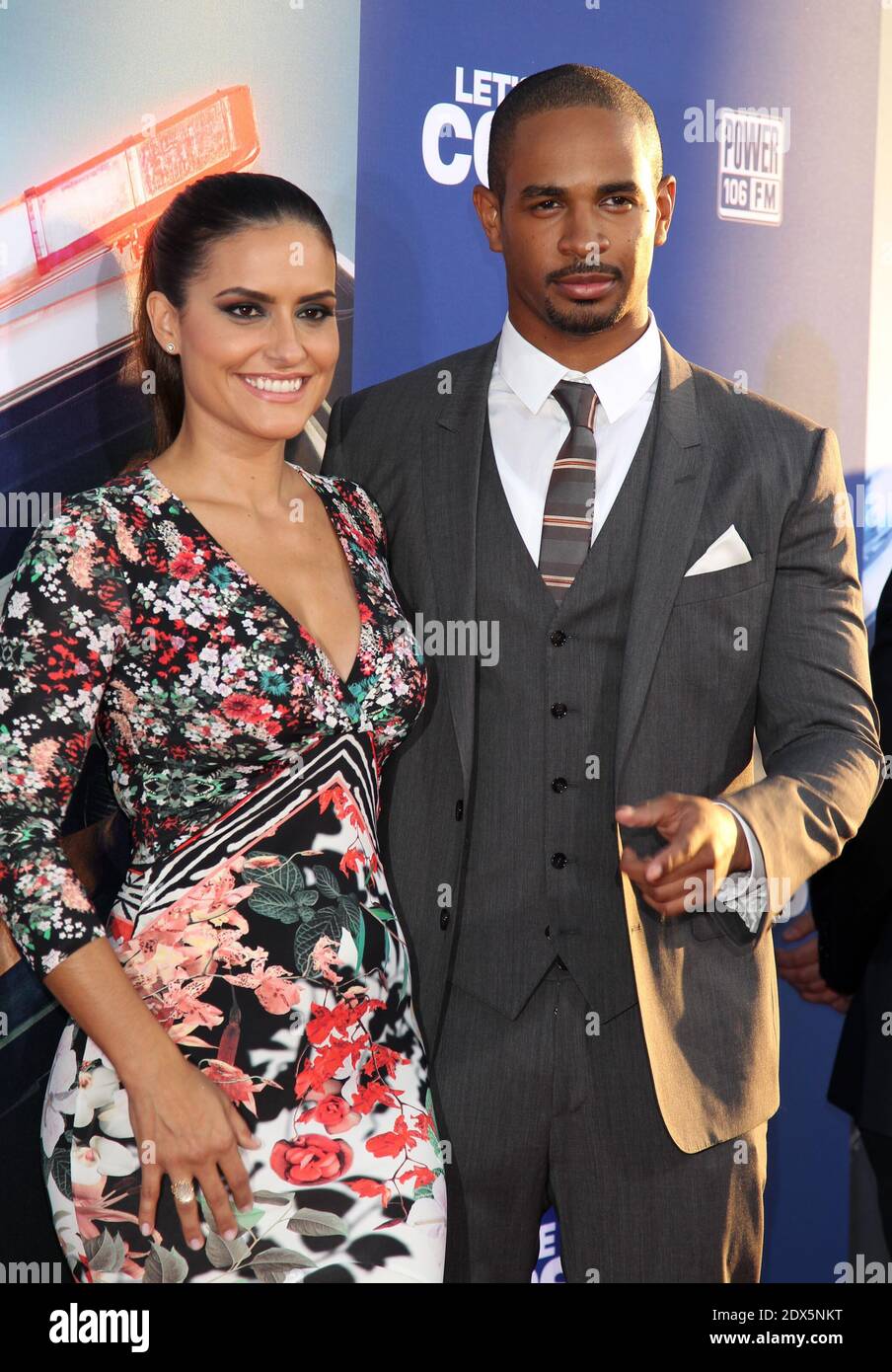 Damon Wayans Jr Samara Saraiva Samara Saraiva, Damon Wayans Jr., Twentieth Century Fox film premiere for  Let's Be Cops at the Cinerama Dome in Hollywood, Los Angeles, CA, USA,  August 7, 2014. (Pictured: Samara Saraiva, Damon Wayans