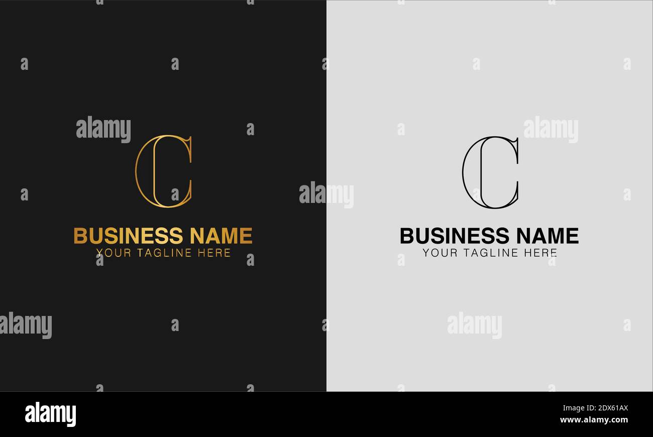 CC C initial  based abstract modern minimal creative logo, vector template image. luxury logotype logo, initial logo. Stock Vector