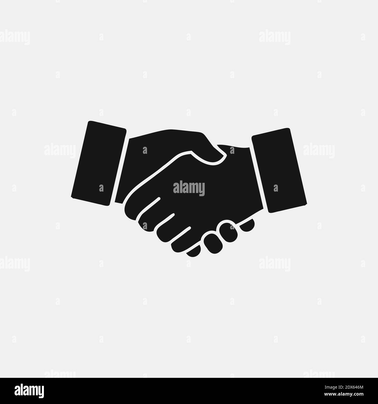 Handshake icon Black and White Stock Photos & Images - Alamy