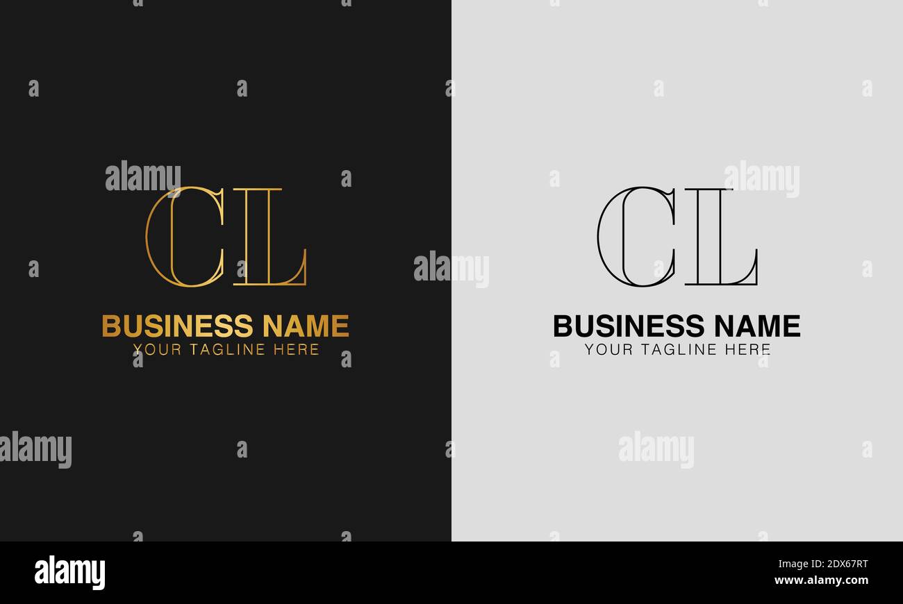 CL C L initial  based abstract modern minimal creative logo, vector template image. luxury logotype logo, initial logo. Stock Vector