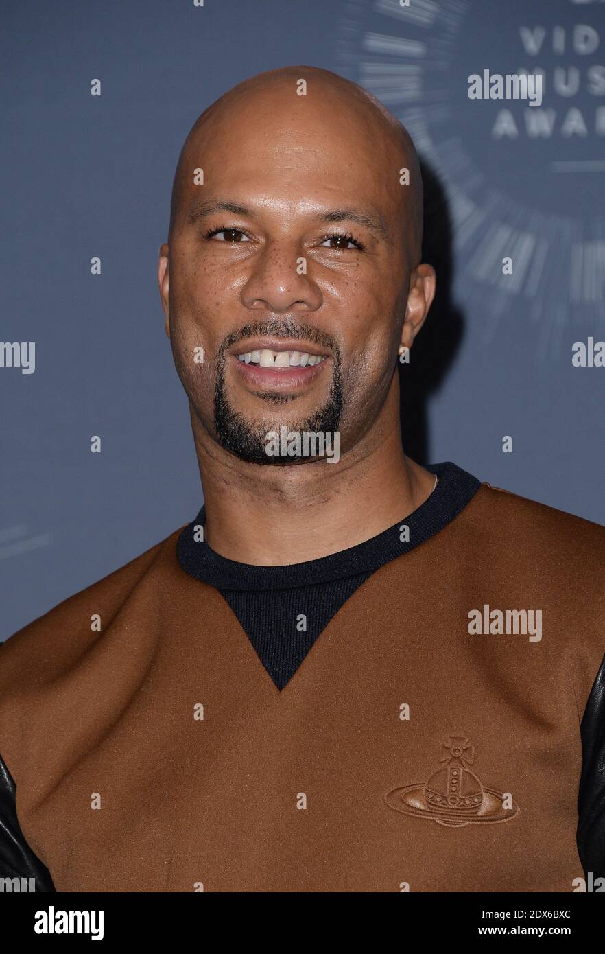 Common poses in the press room during the 2014 MTV Video Music Awards ...