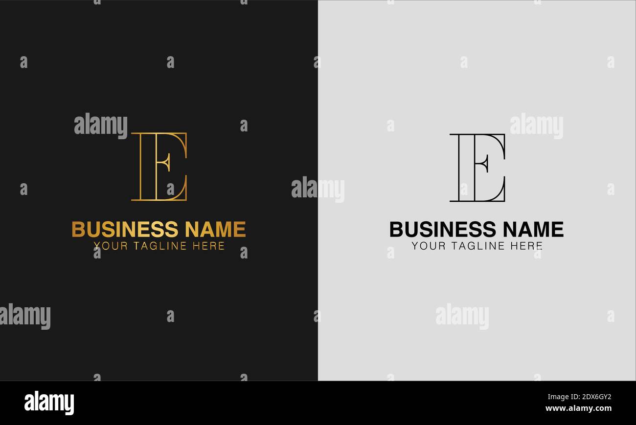 E EE initial  based abstract modern minimal creative logo, vector template image. luxury logotype logo, initial logo. Stock Vector