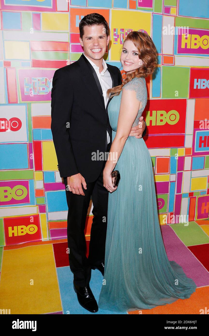 Max Carver and Holland Roden attend HBO's Official 2014 Emmy After