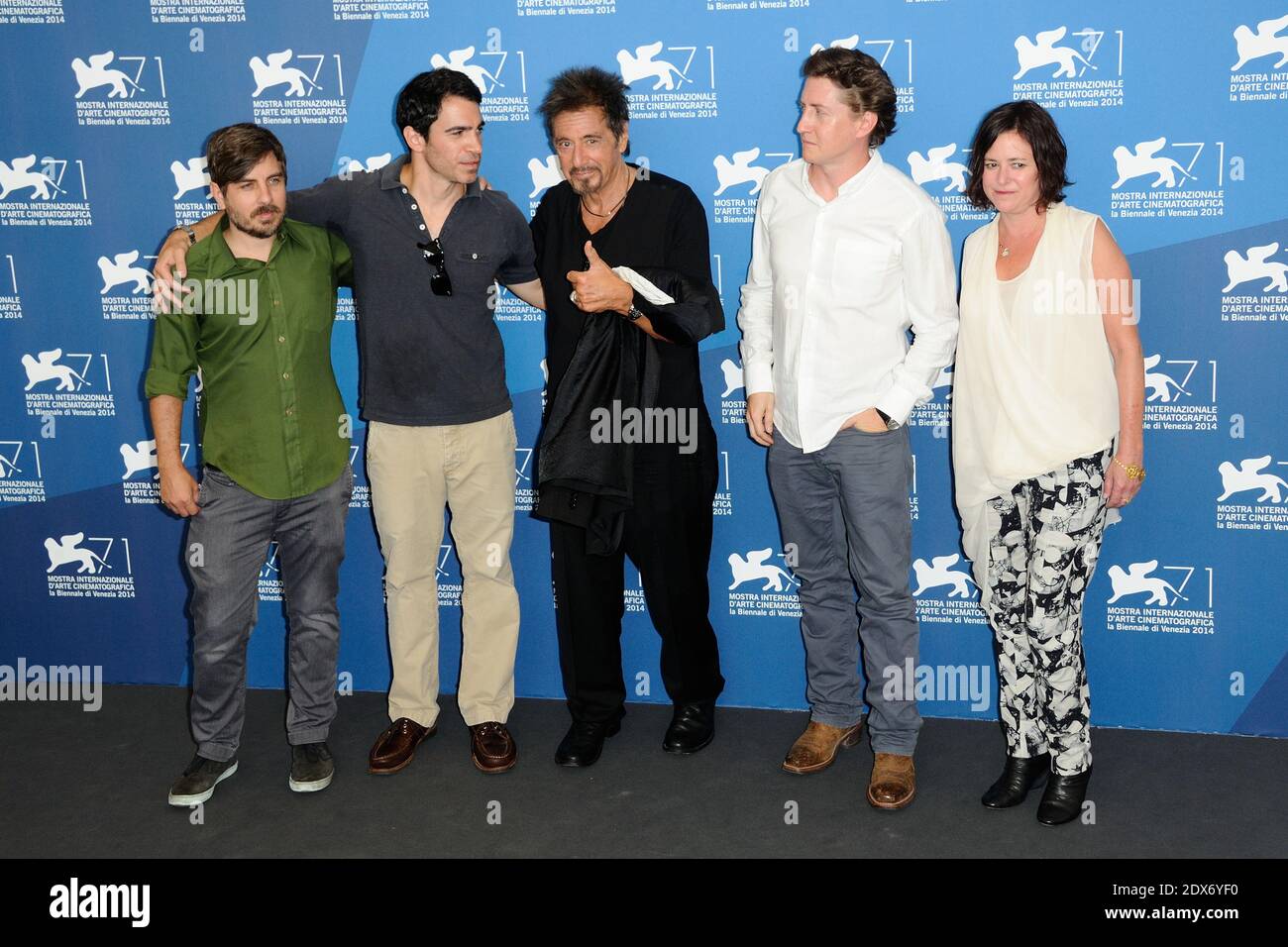 Paul Logan, Chris Messina, Al Pacino, David Gordon Green and Lisa Muskat attending the Manglehorn Photocall during the 71st International Venice Film Festival, on August 30, 2014 in Venice, Italy. Photo by Aurore Marechal/ABACAPRESS.COM Stock Photo