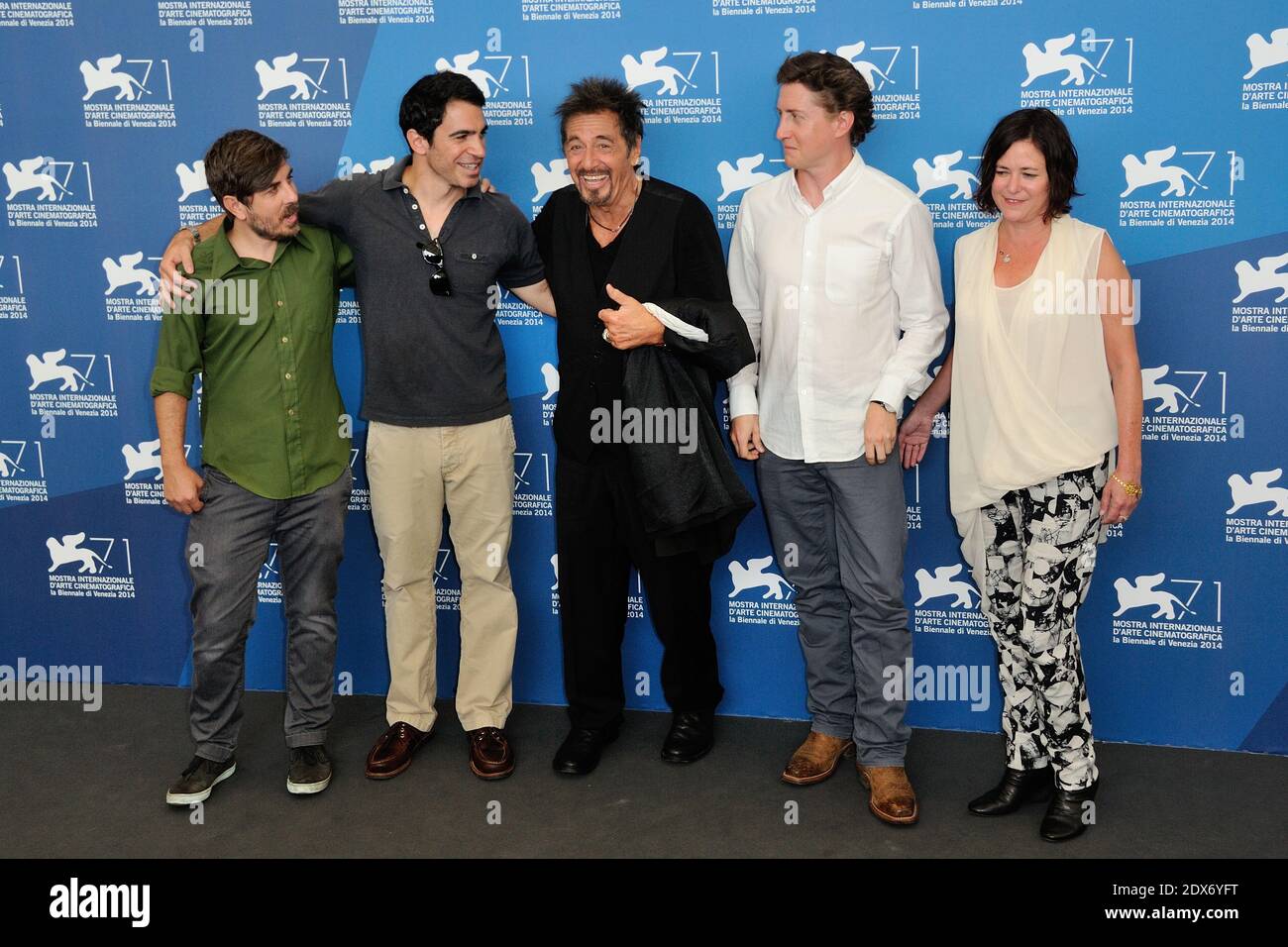 Paul Logan, Chris Messina, Al Pacino, David Gordon Green and Lisa Muskat attending the Manglehorn Photocall during the 71st International Venice Film Festival, on August 30, 2014 in Venice, Italy. Photo by Aurore Marechal/ABACAPRESS.COM Stock Photo