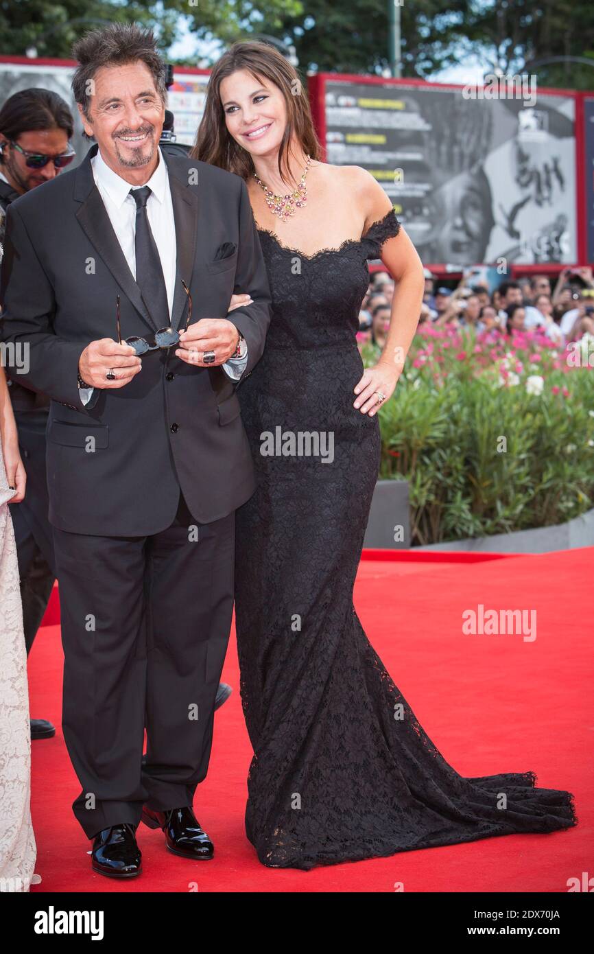 US actor Al Pacino with his girlfriend Lucila Sola attending the