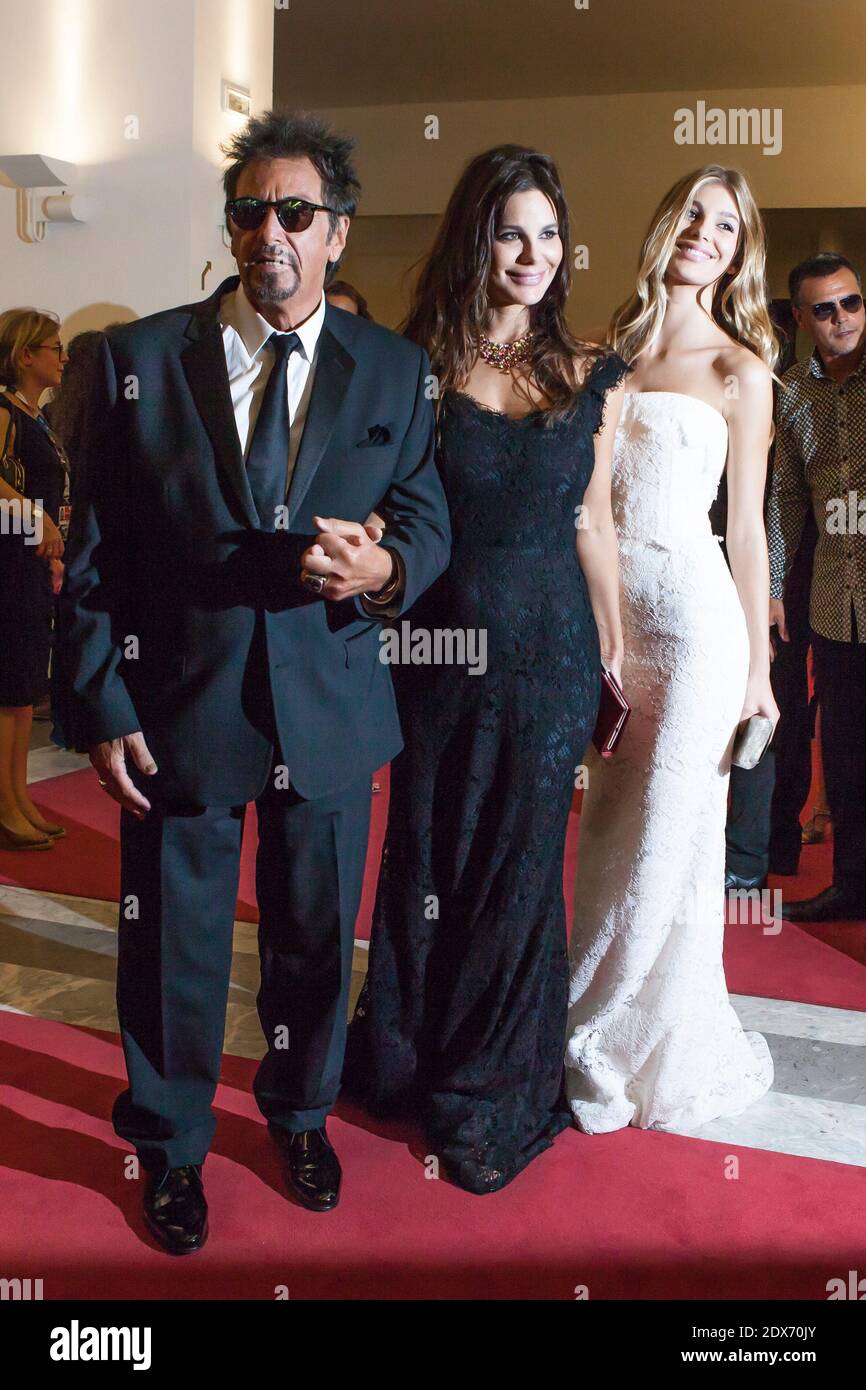 US actor Al Pacino, Lucila Sola and her daugther Camila attending the