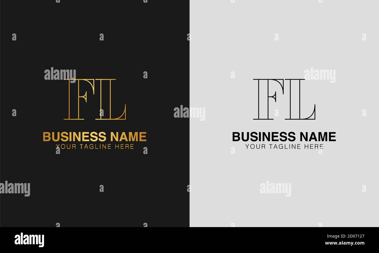 FL F L initial  based abstract modern minimal creative logo, vector template image. luxury logotype logo, initial logo. Stock Vector
