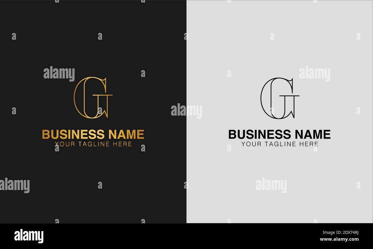 G GG initial  based abstract modern minimal creative logo, vector template image. luxury logotype logo, initial logo. Stock Vector