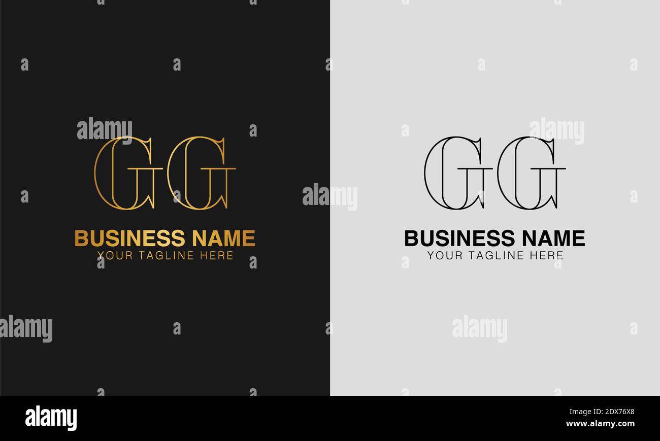 GG G initial  based abstract modern minimal creative logo, vector template image. luxury logotype logo, initial logo. Stock Vector