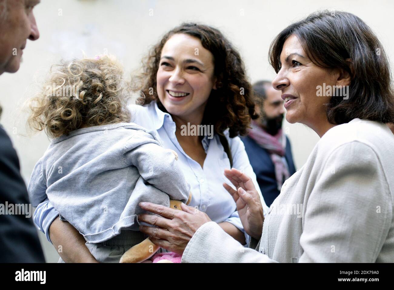 Paris Mayor Anne Hidalgo takes part to the start of the new school year (rentree scolaire) in the 4th district of Paris, France, on September 02, 2014. Photo by Stephane Lemouton/ABACAPRESS.COM Stock Photo
