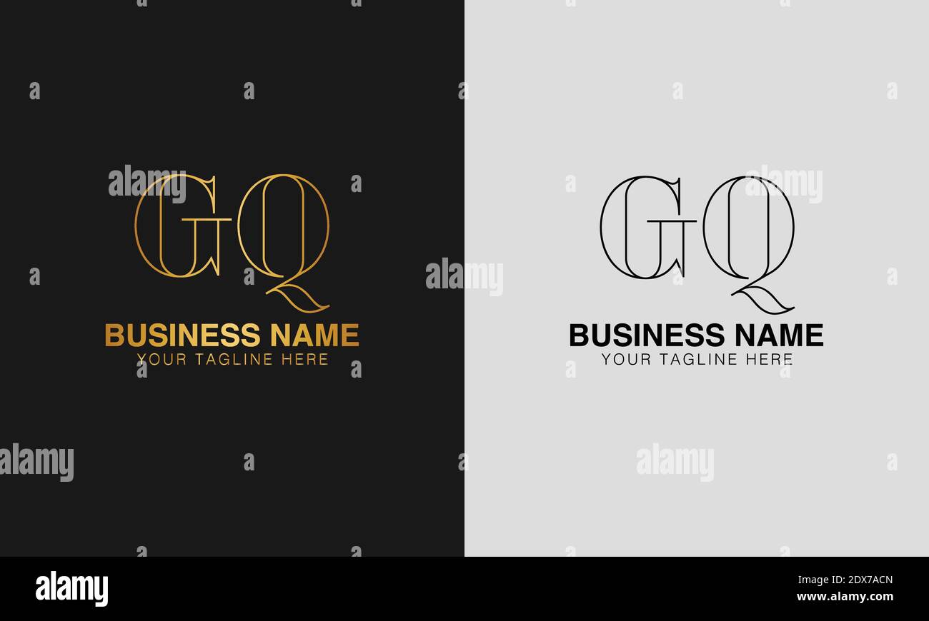 GQ G Qinitial based abstract modern minimal creative logo, vector template image. luxury logotype logo, initial logo. Stock Vector