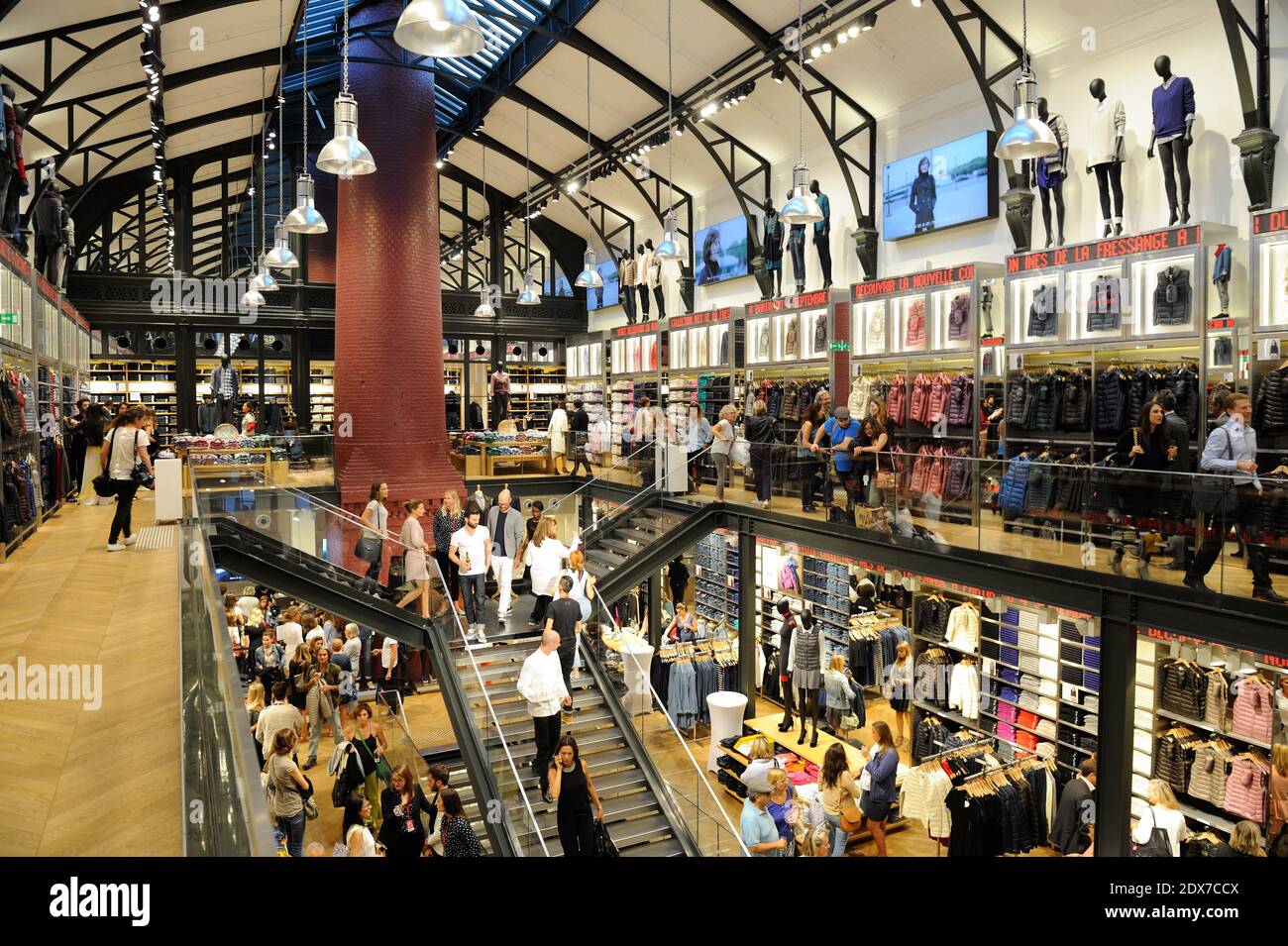 Atmosphere during Ines de la Fressange - Uniqlo collection launch party at  Uniqlo shop in Paris, France on September 3, 2014. Photo by Alban  Wyters/ABACAPRESS.COM Stock Photo - Alamy