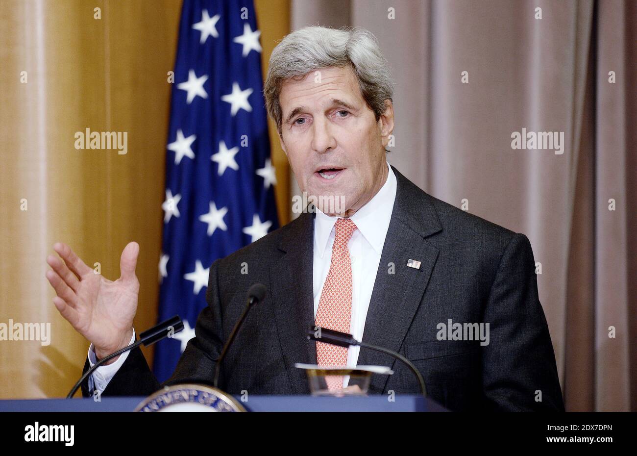 Secretary of State John Kerry speaks at the groundbreaking ceremony for