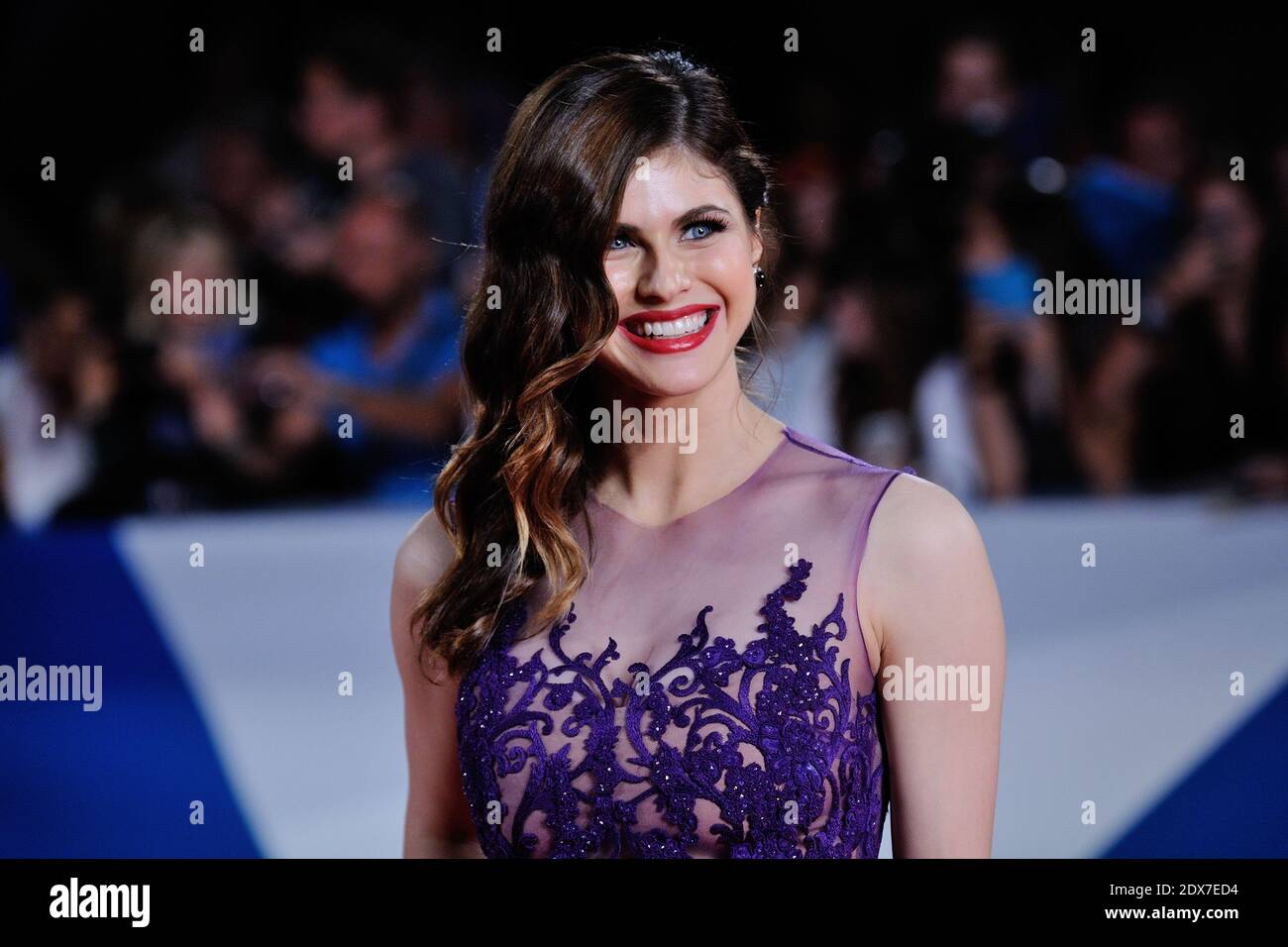 Alexandra Daddario arriving for the premiere of the film Burying The Ex