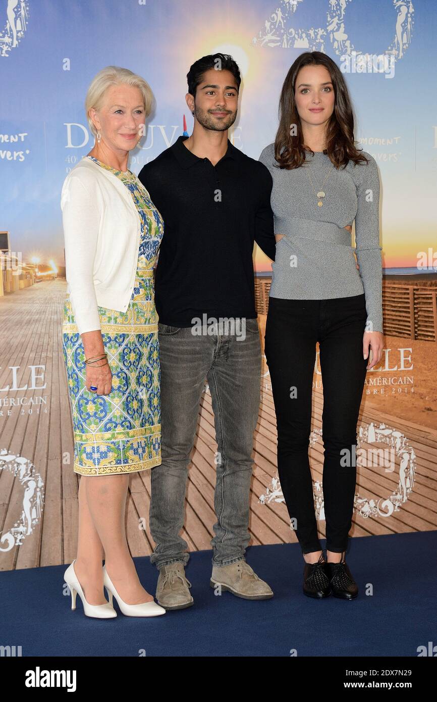 Helen Mirren Manish Dayal And Charlotte Le Bon Posing At The The Hundred Foot Journey Les Recettes Du Bonheur Photocall As Part Of The 40th Deauville American Film Festival In Deauville France On Helen Mirren Manish Dayal And Charlotte Le Bon Posing At The The Hundred Foot Journey Les Recettes Du Bonheur Photocall As Part Of The 40th Deauville American Film Festival In Deauville France On