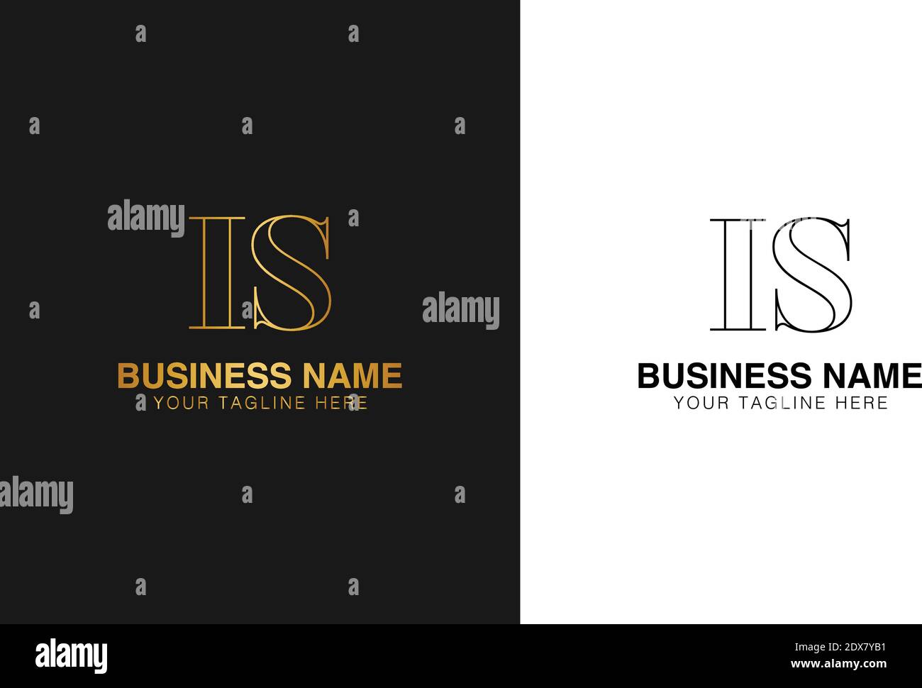 IS I S initial  based abstract modern minimal creative logo, vector template image. luxury logotype logo, initial logo. Stock Vector