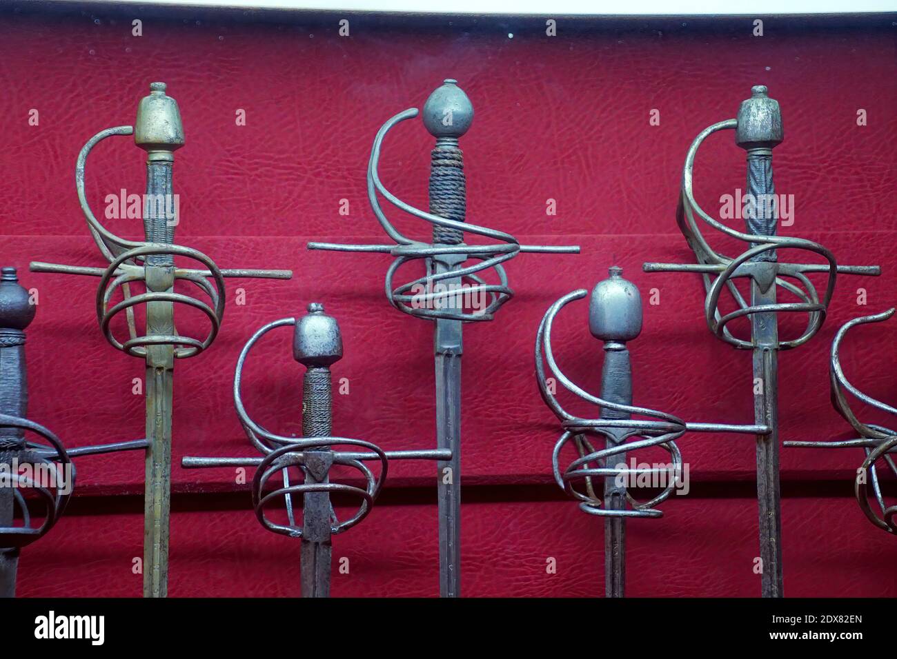 VALLETTA, MALTA - APR 11, 2018 - Collection of Renaissance swords, Palace Armoury, Valletta, Malta Stock Photo