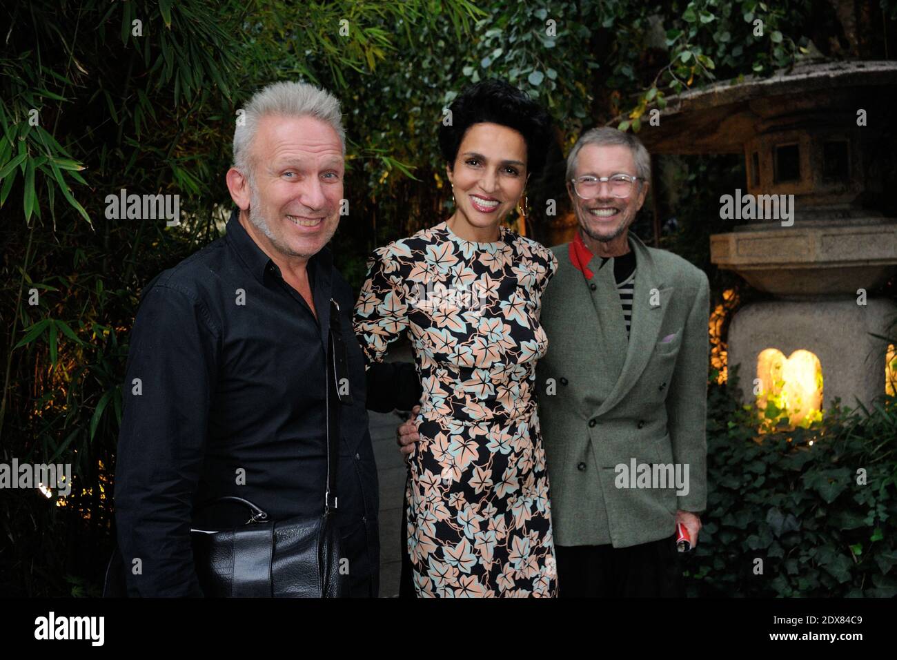 Farida Khelfa, Jean-Paul Goude, Jean Paul Gaultier attending the Louboutin  Documentary Premiere at Cinema La Pagode in Paris, France, on September 9,  2014. Photo by Alban Wyters/ABACAPRESS.COM Stock Photo - Alamy