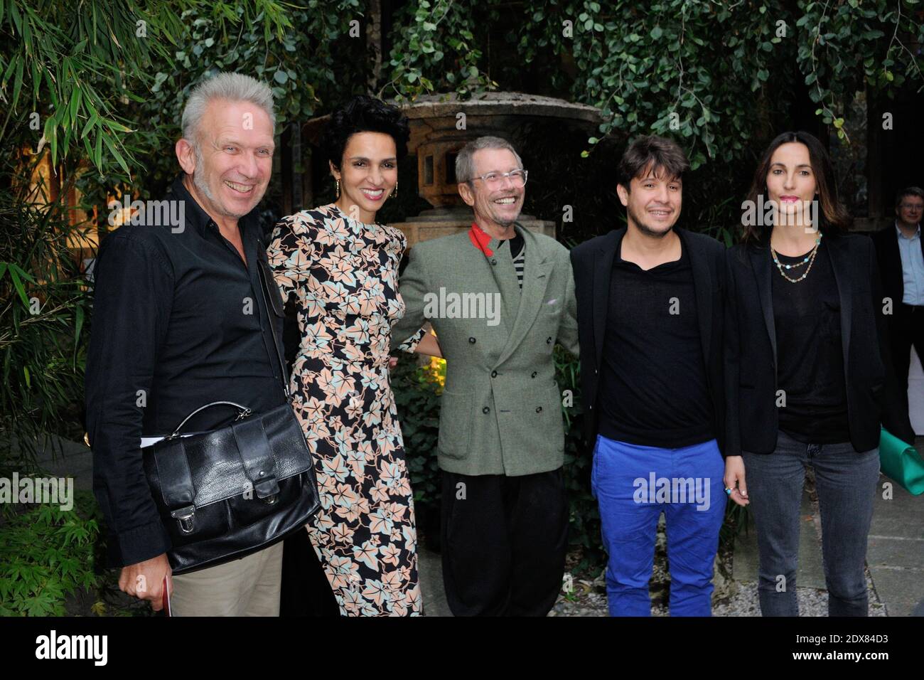 Farida Khelfa, Jean-Paul Goude, Jean Paul Gaultier attending the Louboutin  Documentary Premiere at Cinema La Pagode in Paris, France, on September 9,  2014. Photo by Alban Wyters/ABACAPRESS.COM Stock Photo - Alamy
