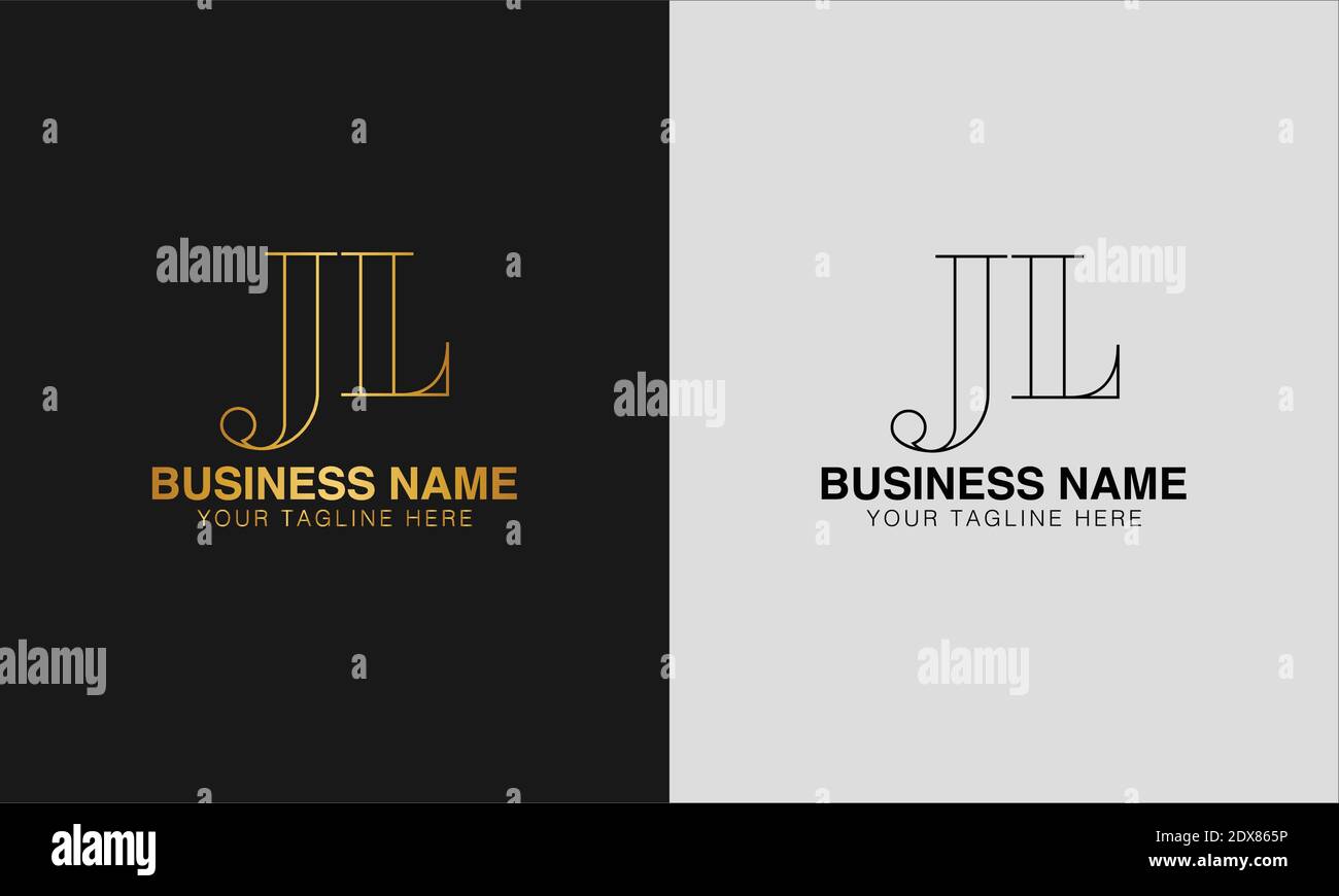 JL J L initial based abstract modern minimal creative logo, vector ...