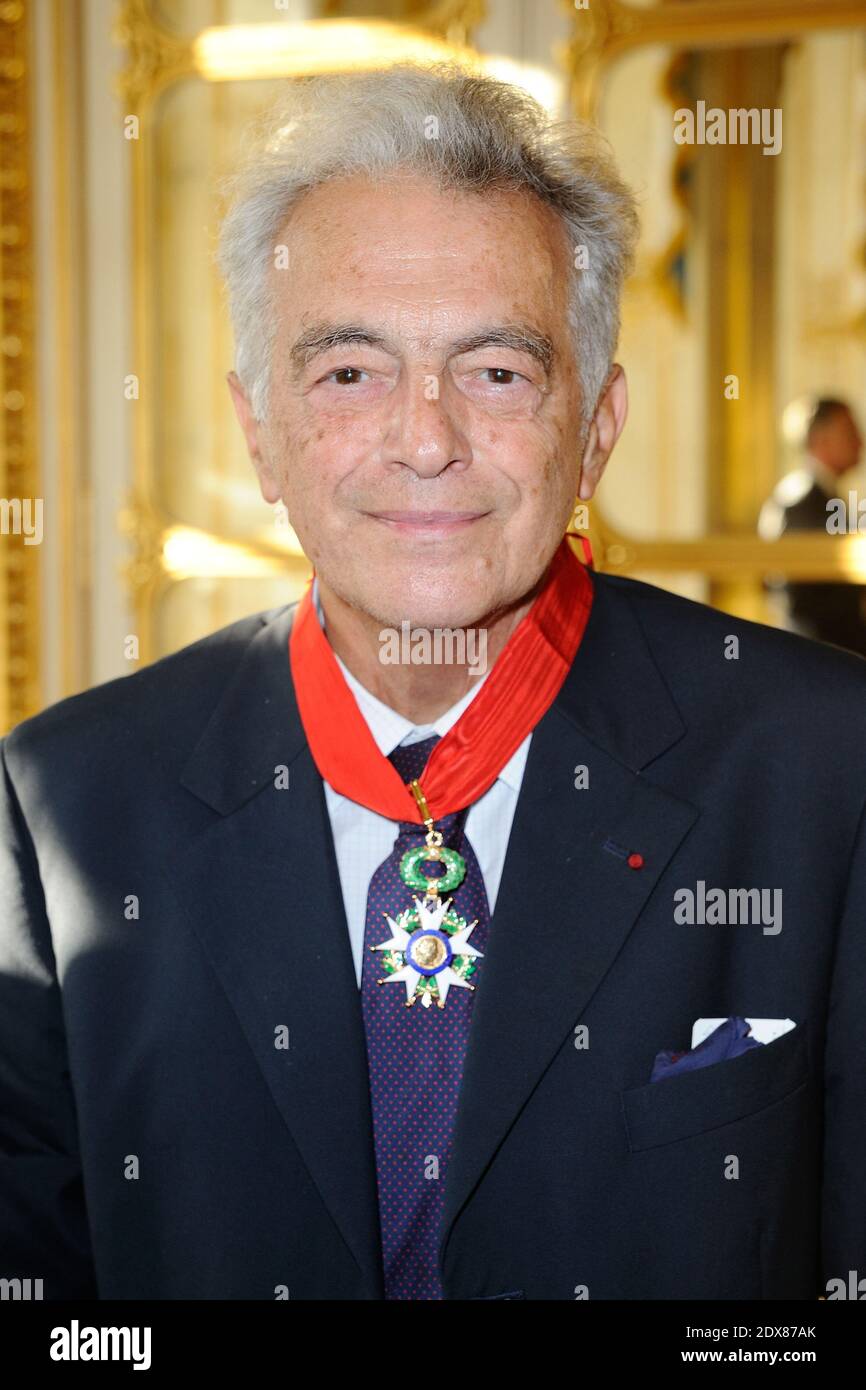 Jean-Claude Zylberstein attending the ceremony honoring Jean-Claude  Zylberstein with the medal for Commandeur de l'Ordre National de la Legion  d'Honneur at the Minister of Culture, in Paris, France, on September 10,  2014.
