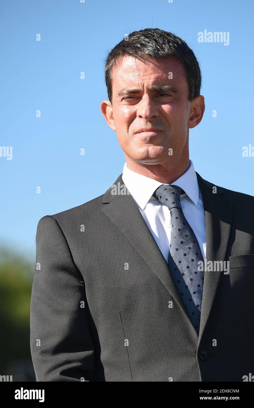 Manuel Valls attends a commemoration of the First Battle of the Marne