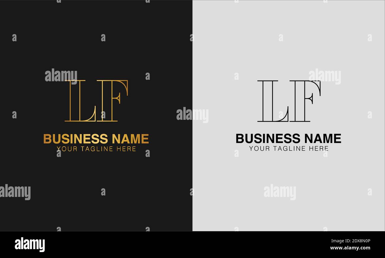 LF L F initial  based abstract modern minimal creative logo, vector template image. luxury logotype logo, initial logo. Stock Vector