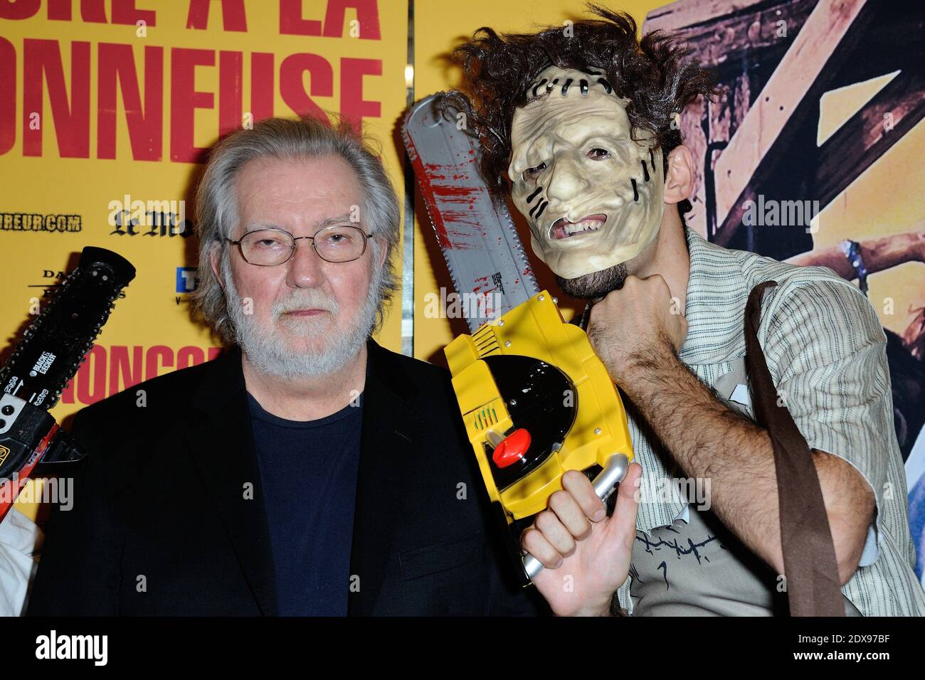 Director Tobe Hooper attending the Massacre a la Tronconneuse (The Texas Chain Saw Massacre) restored film premiere at the Grand Rex cinema in Paris, France, on September 23, 2014. Photo by Aurore Marechal/ABACAPRESS.COM Stock Photo