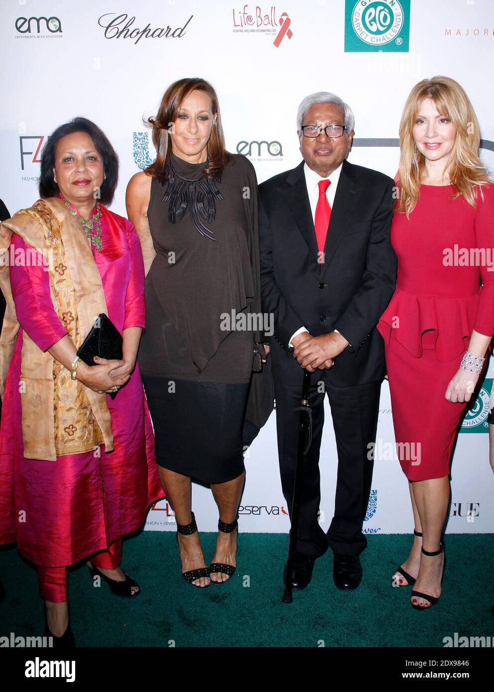 Donna Karan, Sir Fazle Hasan Abed and Evie Evangelou attend the 4th Annual Official First Ladies Luncheon at the Pierre Hotel in New York City, NY, USA, on September 23, 2014. Photo by Donna Ward/ABACAPRESS.COM Stock Photo