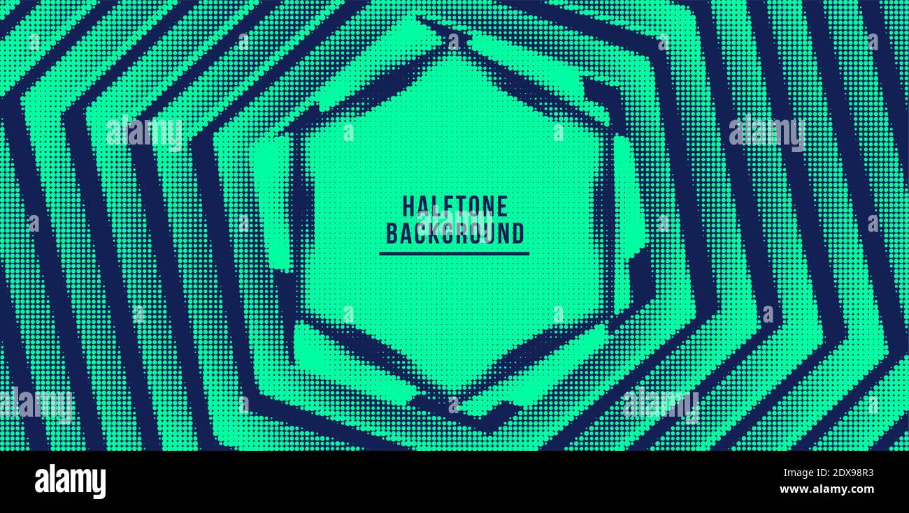 hexagon abstract halftone background. vector illustration Stock Vector