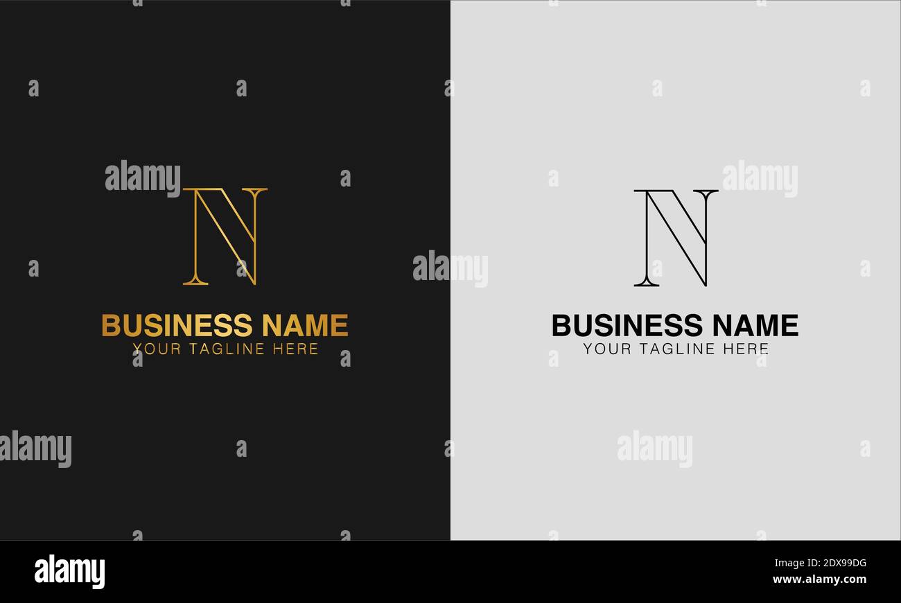 NN N initial  based abstract modern minimal creative logo, vector template image. luxury logotype logo, initial logo. Stock Vector