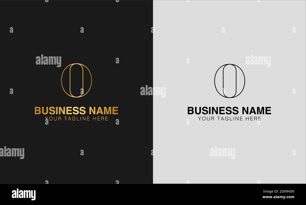 O OO initial based abstract modern minimal creative logo, vector template image. luxury logotype logo, initial logo. Stock Vector