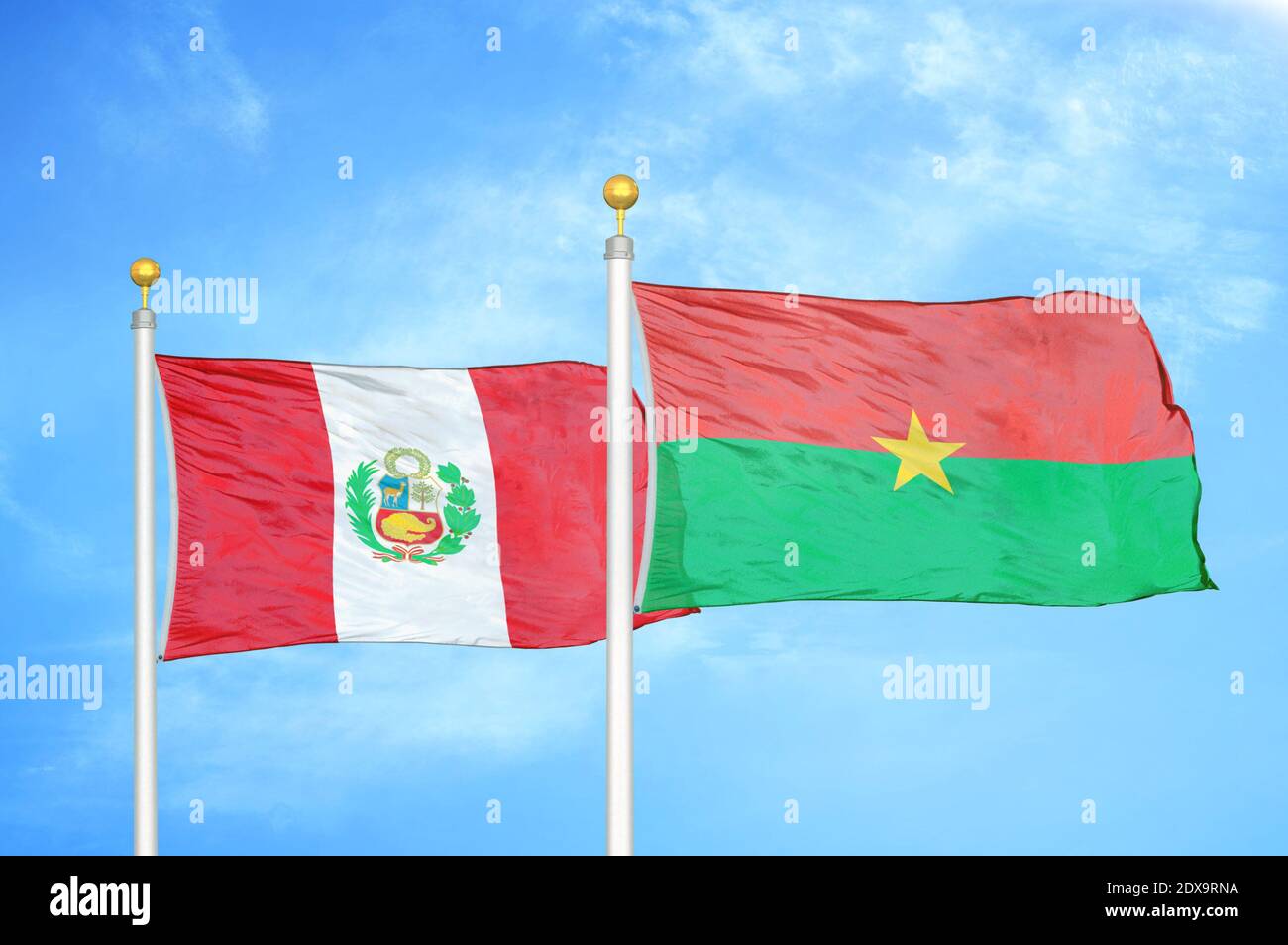 Burkina Faso flag on a flag stand. Vector illustration Stock Vector Image &  Art - Alamy