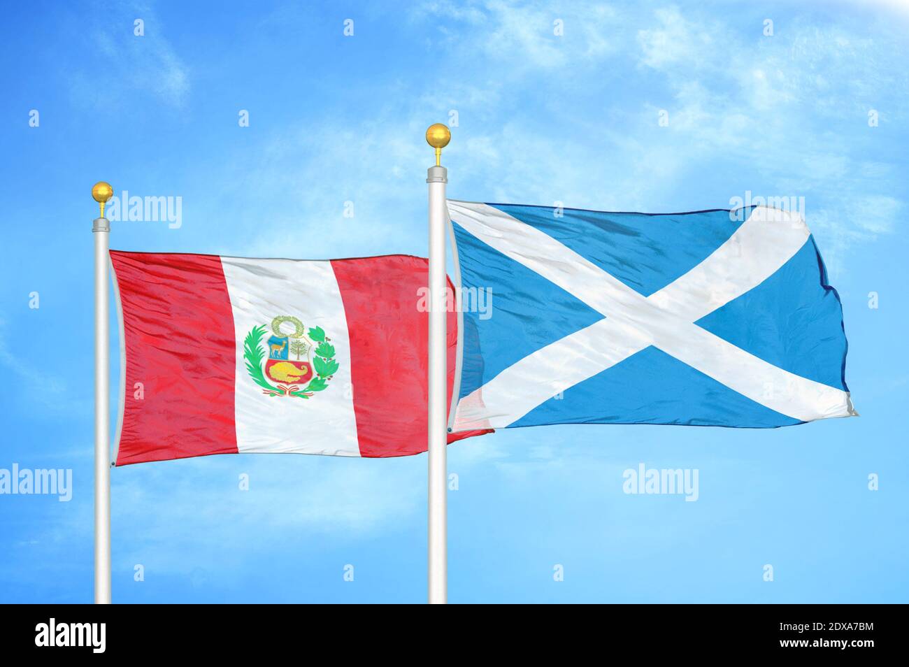 Peru scotland flag hi-res stock photography and images - Alamy