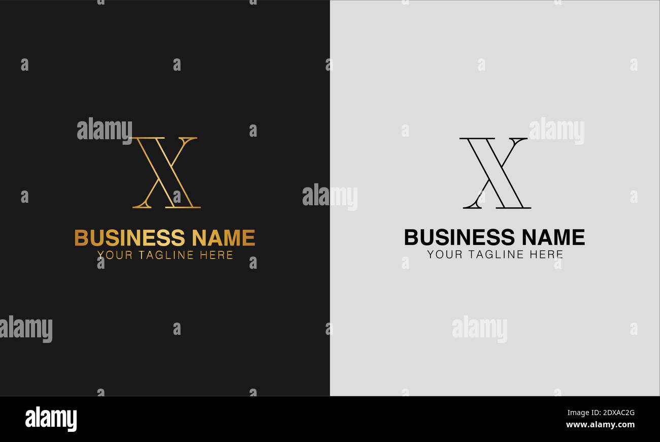 XX X initial  based abstract modern minimal creative logo, vector template image. luxury logotype logo, initial logo. Stock Vector